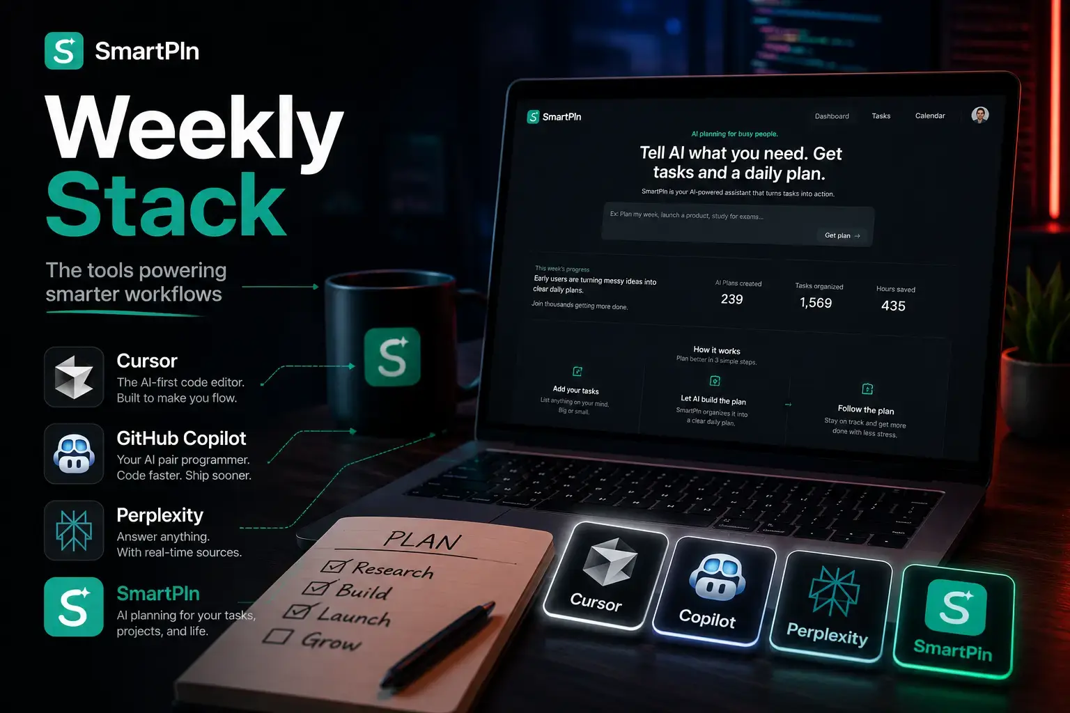 Developer tool stack screens