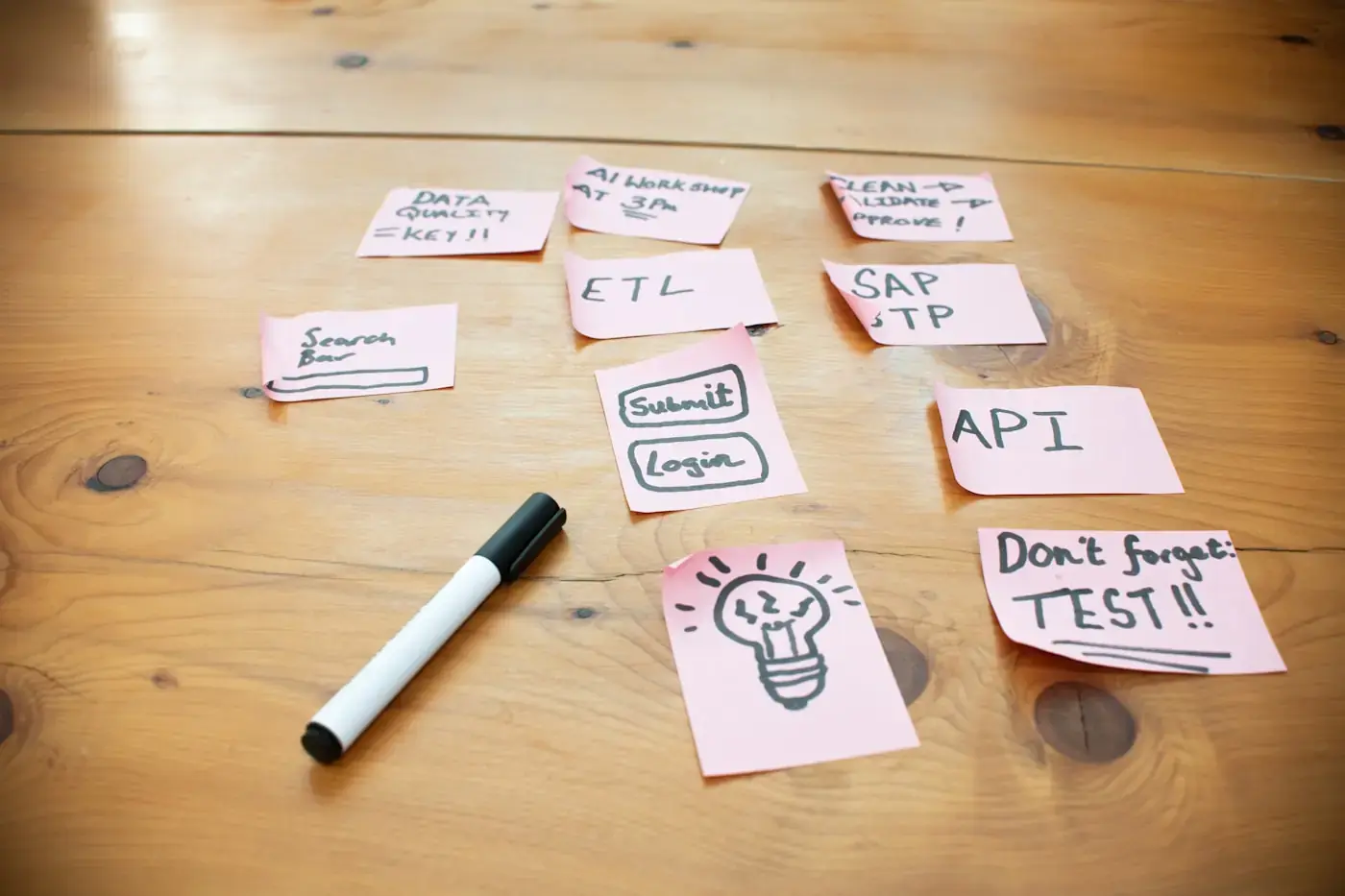 Automation workflow sticky notes